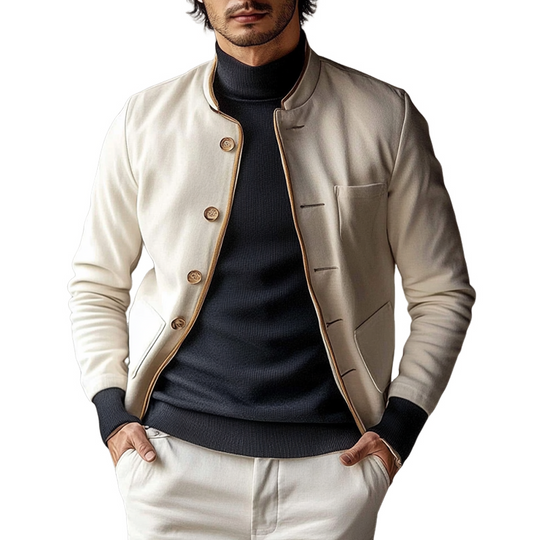 Men's Faux Wool Blend Multi-pocket Jacket DTT25080414