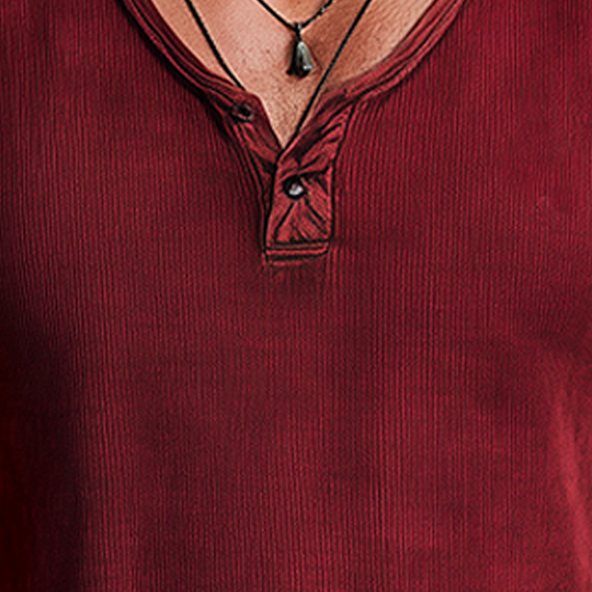 Men's Summer Fashion Thin Corduroy Henley Collar Tank Top DTT25062712