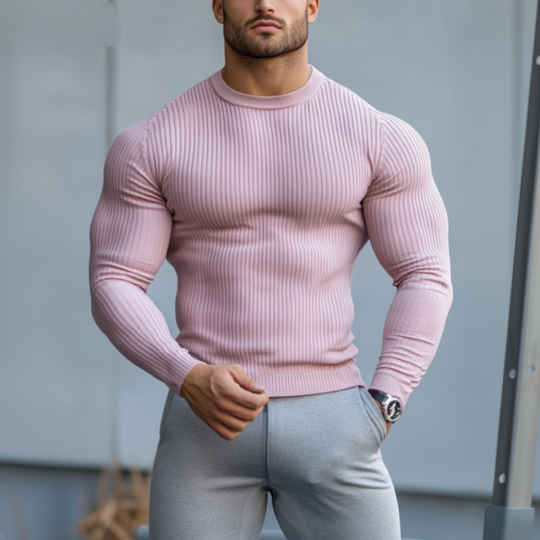 Men's Classic Casual Slim Fit Round Neck Long Sleeve Sweater 9906107547832