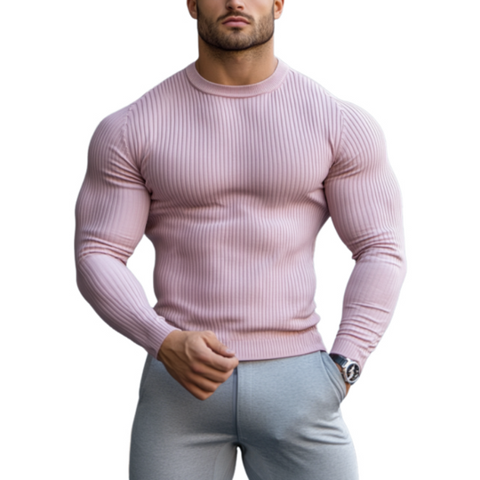 Men's Classic Casual Slim Fit Round Neck Long Sleeve Sweater 9906107547832