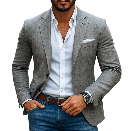 Men's Fashion Notch Lapel Two Buttons Casual Blazer DTT25072317