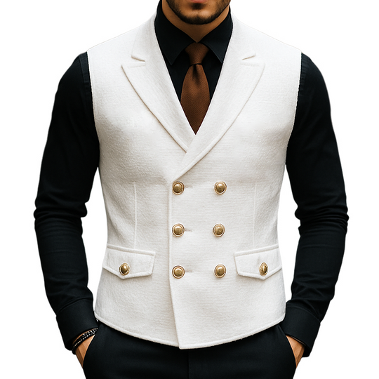 Men's Vintage Casual Double Breasted Vest DTT25072414