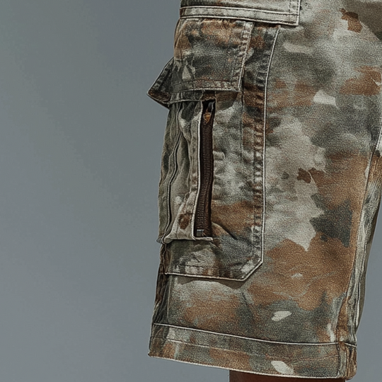 Men's Summer Fashion Camouflage Cotton Blend Cargo Shorts DTT25071710