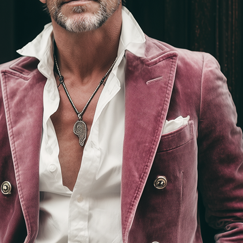 Men's Classic Business Velvet Double-breasted Blazer DTT25082019