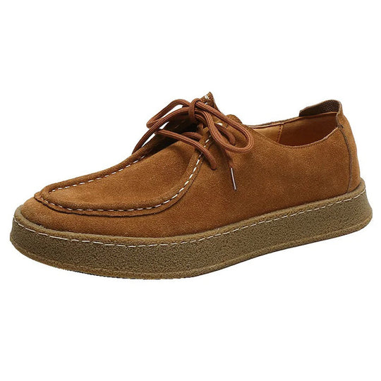 Men's Casual Fashion Cow Suede Genuine Leather Lace-Up Shoes 9891526738104