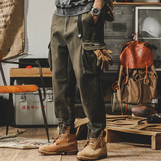 Men's Vintage Workman's Multi-pocket Pants 9884519891128