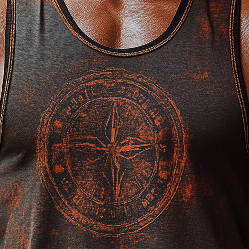 Men's Summer Fashion Printed Polyester Blend Tank Top DTT25061315