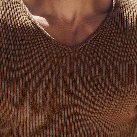 Men's Simple Solid Color Knitted V-Neck Sweater DTT25082808