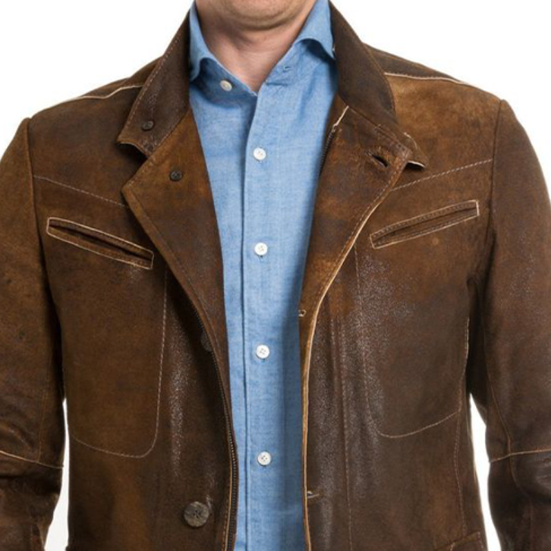 Men's Classic Casual Multi-Pocket Suede Jacket 9890061484216