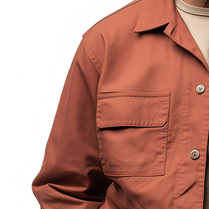 Men's Simple Solid Color Cotton Blend Jacket DTT25081107
