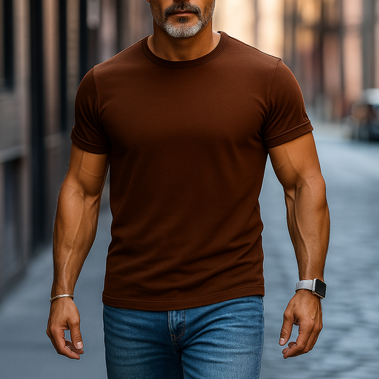 Men's Summer Basic Solid Color Cotton Short Sleeve T-Shirt DTT25072517