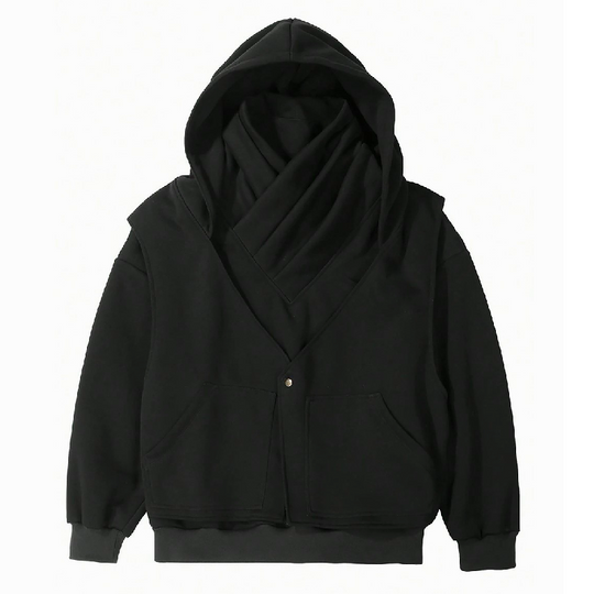 Men's Lightweight Casual Blended Hooded Fake Two-Piece Jacket 9907264651448