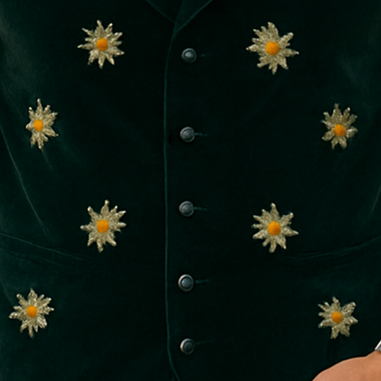 Men's Summer Fashion Daisy Embroidered Fleece Vest DTT25070105