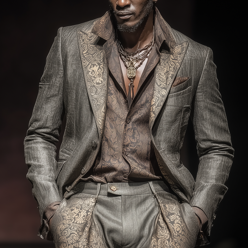 Men's Fashion Vintage Peak Lapel Single Breasted Casual Blazer DTT25072320