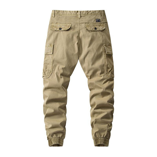 Men's Casual Washed Cotton Slim Fit Multi-Pocket Cargo Pants 9261767721144