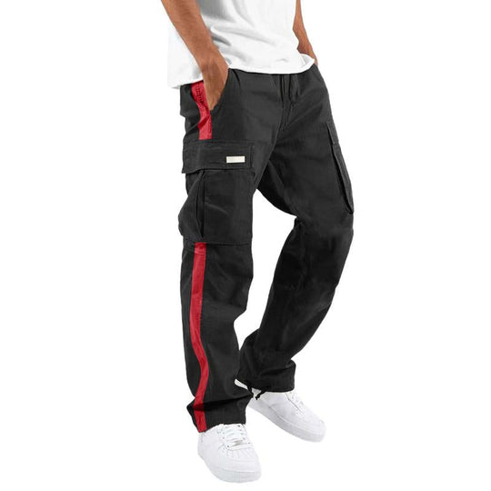 Men's Drawstring Drawstring Pocket Color Block Trousers 9261763363000