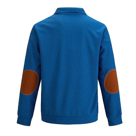 Men's Outdoor Casual Stand Collar Waffle Sweatshirt 9267507626168
