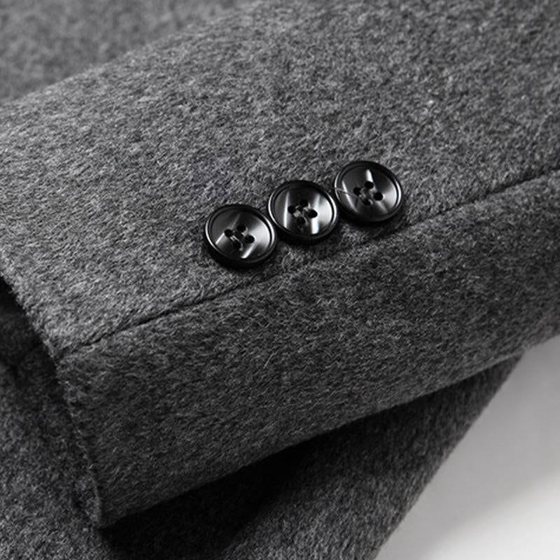 Men's Solid Color Lapel Thickened Coat 9261103775928