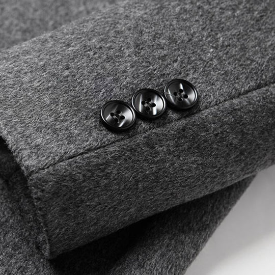 Men's Solid Color Lapel Thickened Coat 9261103775928