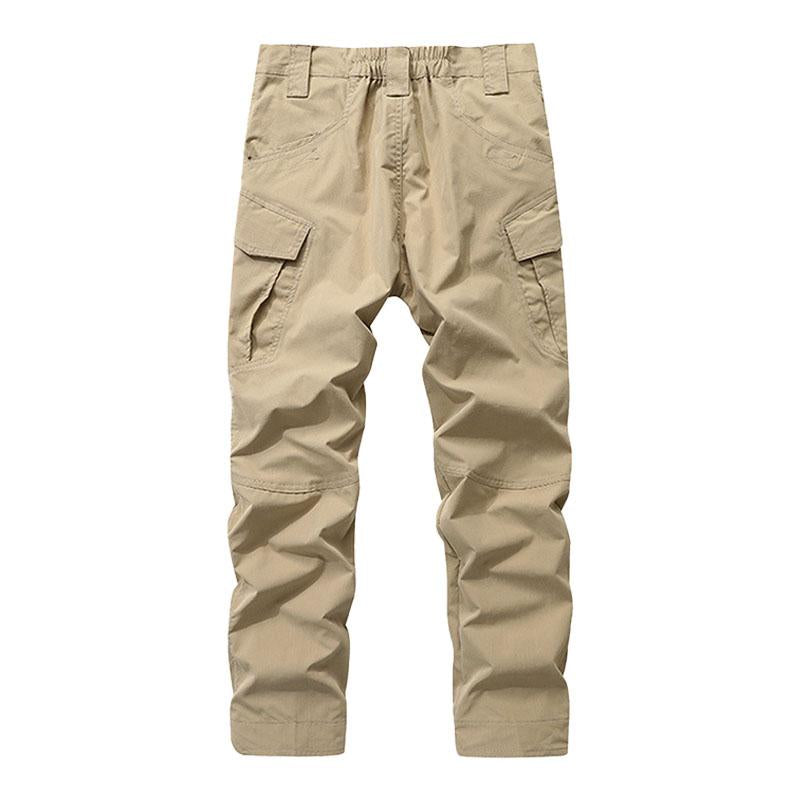 Men's Casual Solid Color Multi-Pocket Straight Leg Cargo Pants 9261765951672
