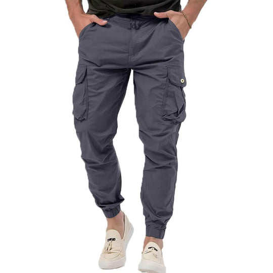 Men's Solid Color Three-Dimensional Pocket Cargo Pants 9261766836408