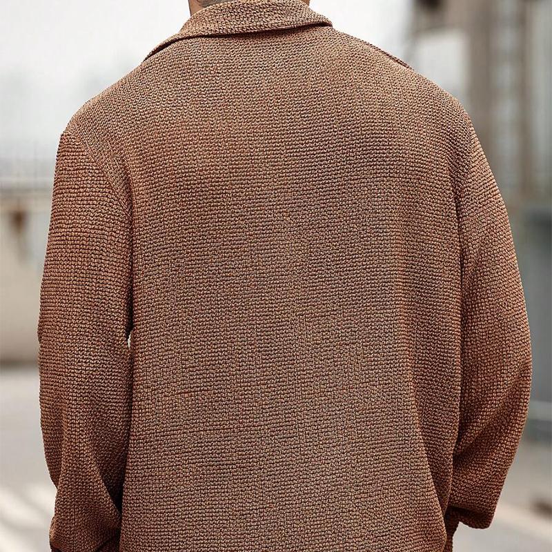 Men's Solid Color Lapel Single Breasted Jacket 9888006045880