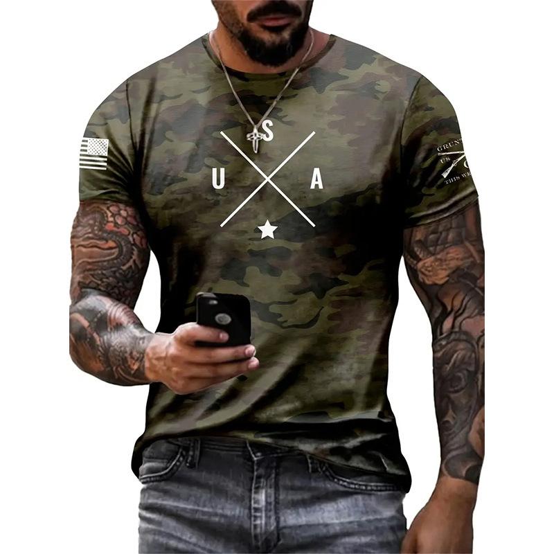 Men's Outdoor Camouflage Casual Short-sleeved T-shirt 9261141196984