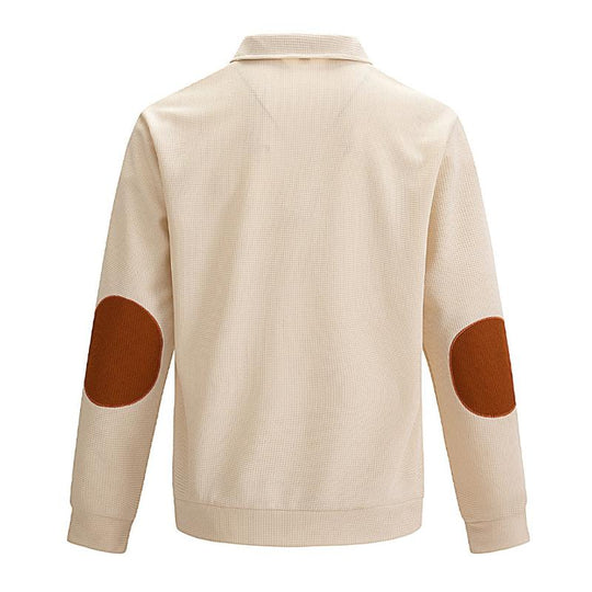 Men's Outdoor Casual Stand Collar Waffle Sweatshirt 9267507626168