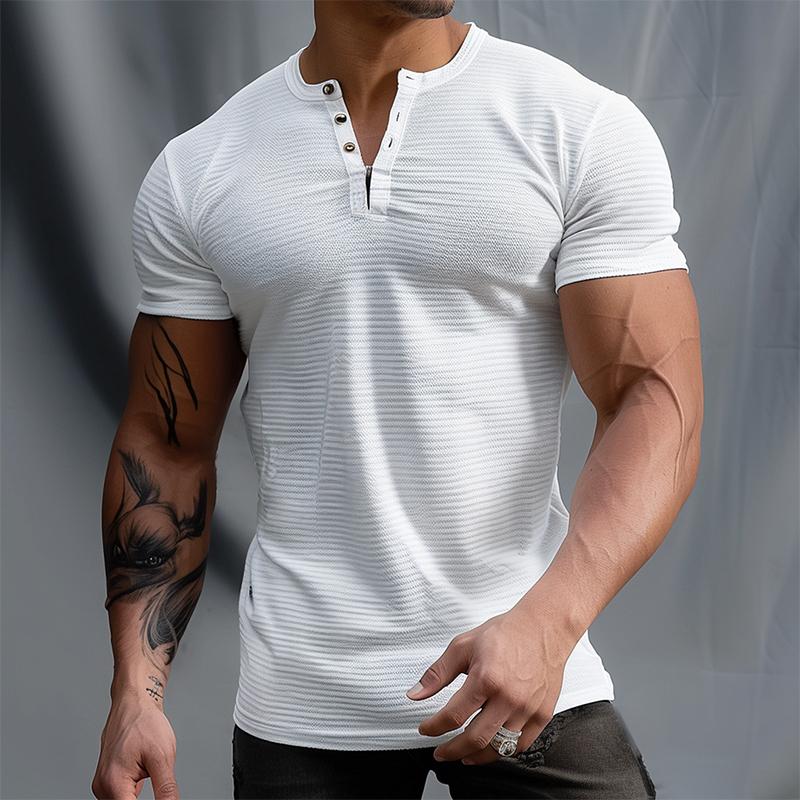 Men's Casual Simple Solid Color T-shirt 9261140377784