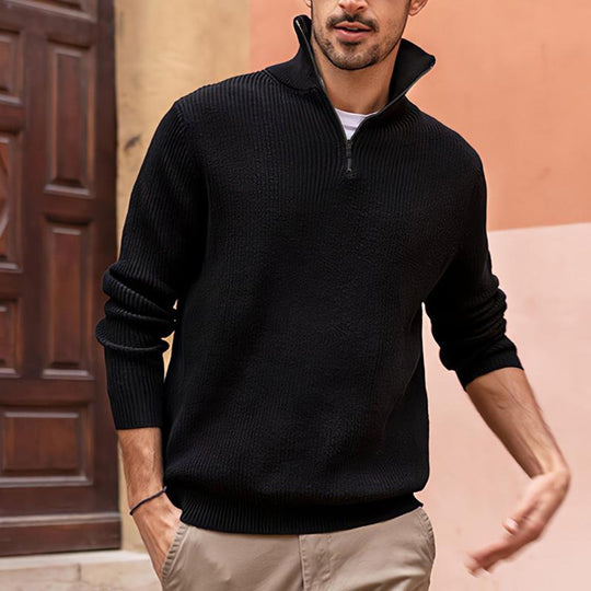 Men's Turtleneck POLO Zip Sweatshirt 9262181089464