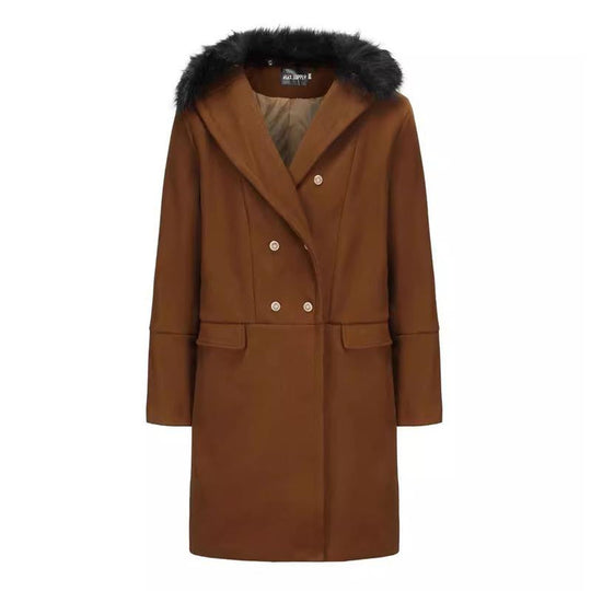 Men's Winter Fur Collar Mid-length Coat 9261109444792