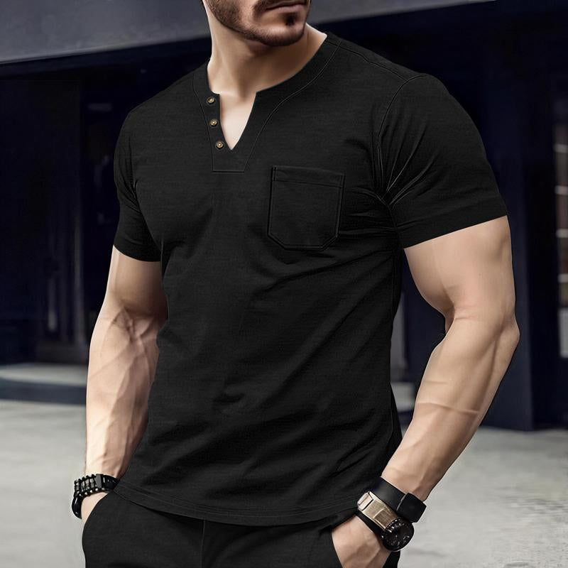 Men's Casual V-neck Short-sleeved T-shirt 9261139722424