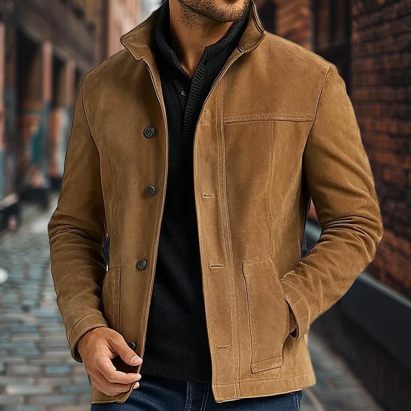 Men's Vintage Suede Single Breasted Jacket 9878728802488