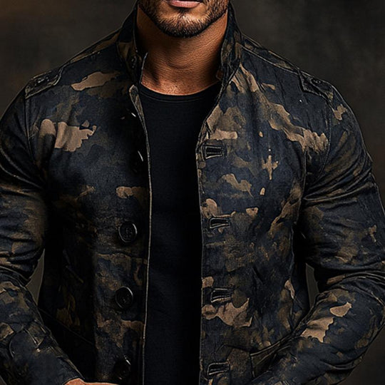 Men's Camouflage Print Mid-length Coat 9261108003000