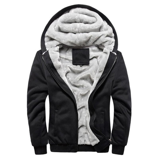 Men's Casual Fleece Hooded Jacket 9266613616824