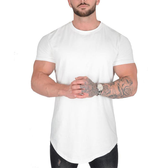 Men's Solid Color Loose Round Neck Short Sleeve T-Shirt 9261123829944