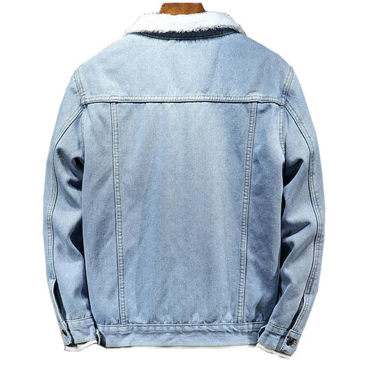 Men's Denim Loose Casual Lapel Jacket Dtt25081912