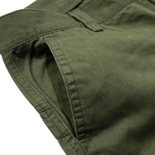 Men's Solid Cotton Multi-pocket Straight Cargo Pants 9261768278200