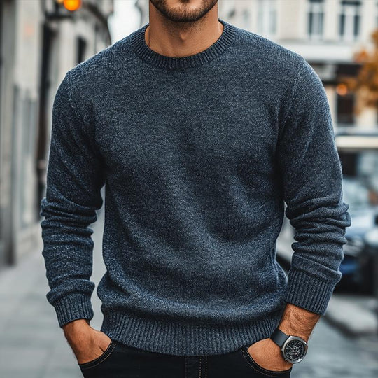 Men's Retro Casual Colorful Crew Neck Sweater 9873140908216