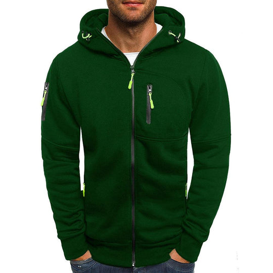 Men's Zipper Cardigan Hooded Sweatshirt Jacket 9261077561528