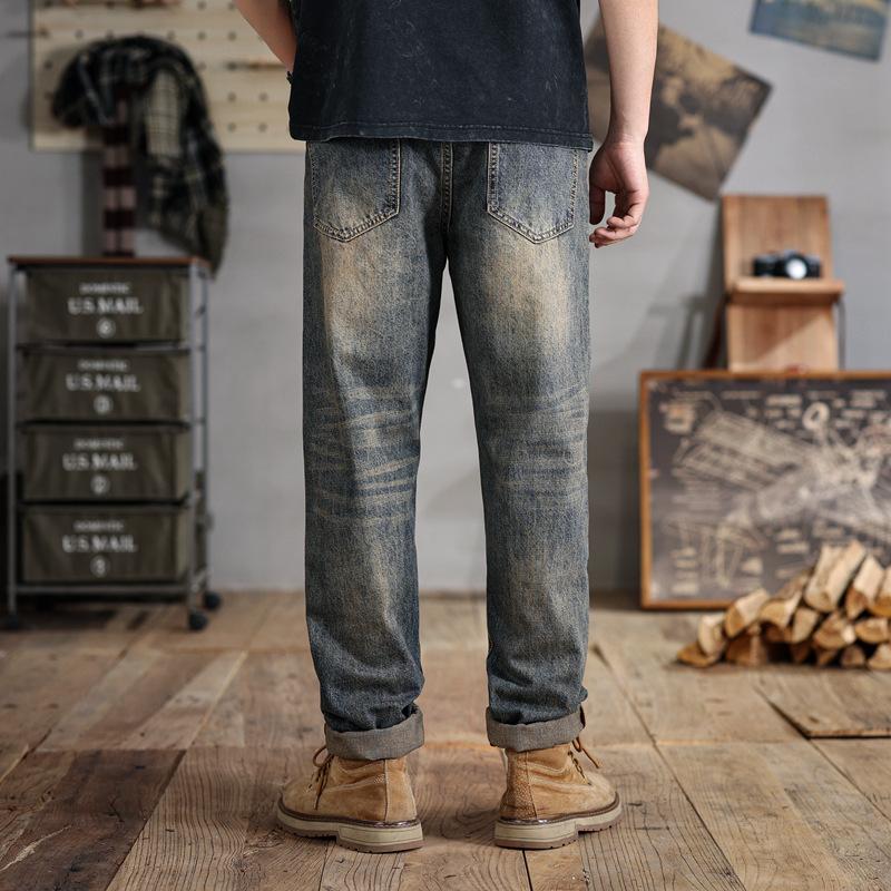 Men's Retro Distressed Loose Casual Jeans 9261767426232
