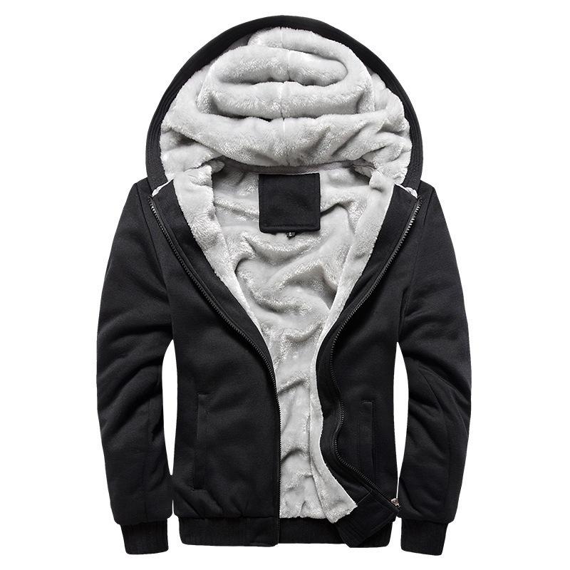 Men's Casual Fleece Hooded Jacket 9266613616824