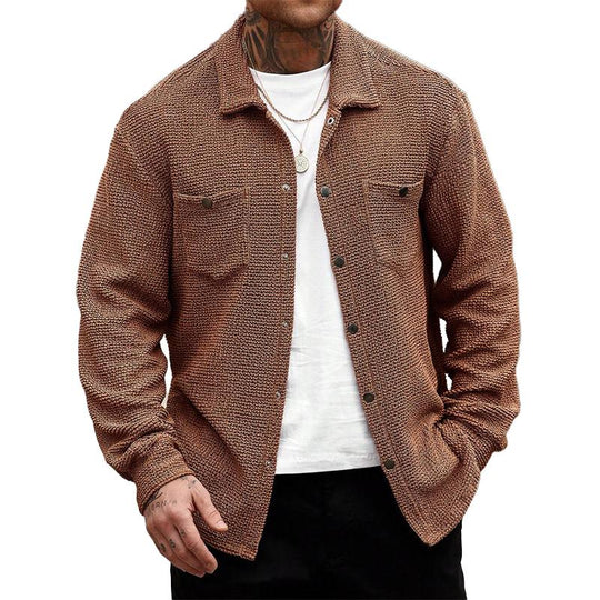 Men's Solid Color Lapel Single Breasted Jacket 9888006045880