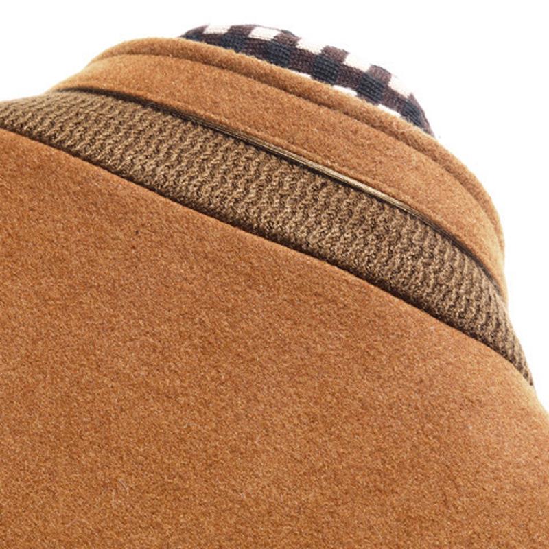 Men's Casual Solid Color Scarf Collar Mid-length Coat 9261106200760