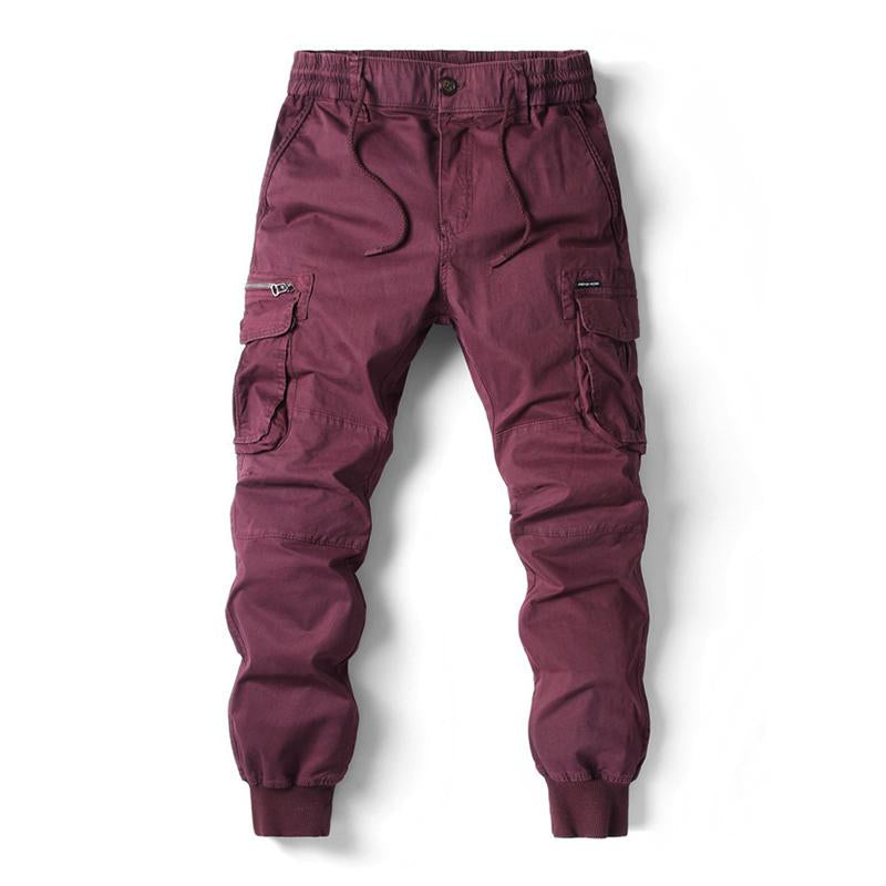 Men's Casual Outdoor Multi-Pocket Elastic Waist Cargo Pants 9261763035320
