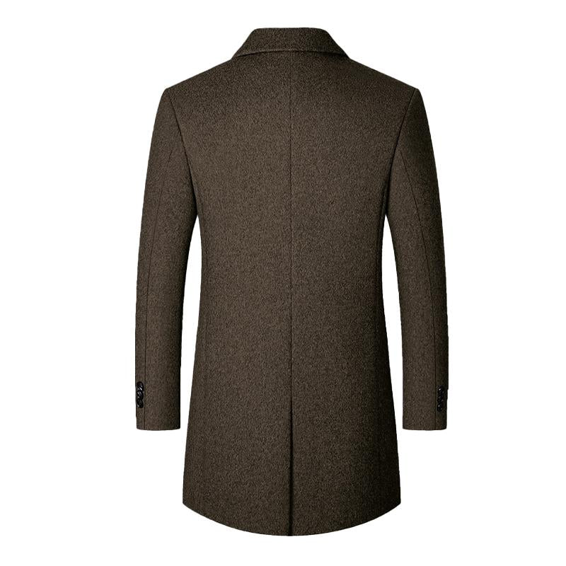 Men's Solid Color Lapel Thickened Coat 9261103775928