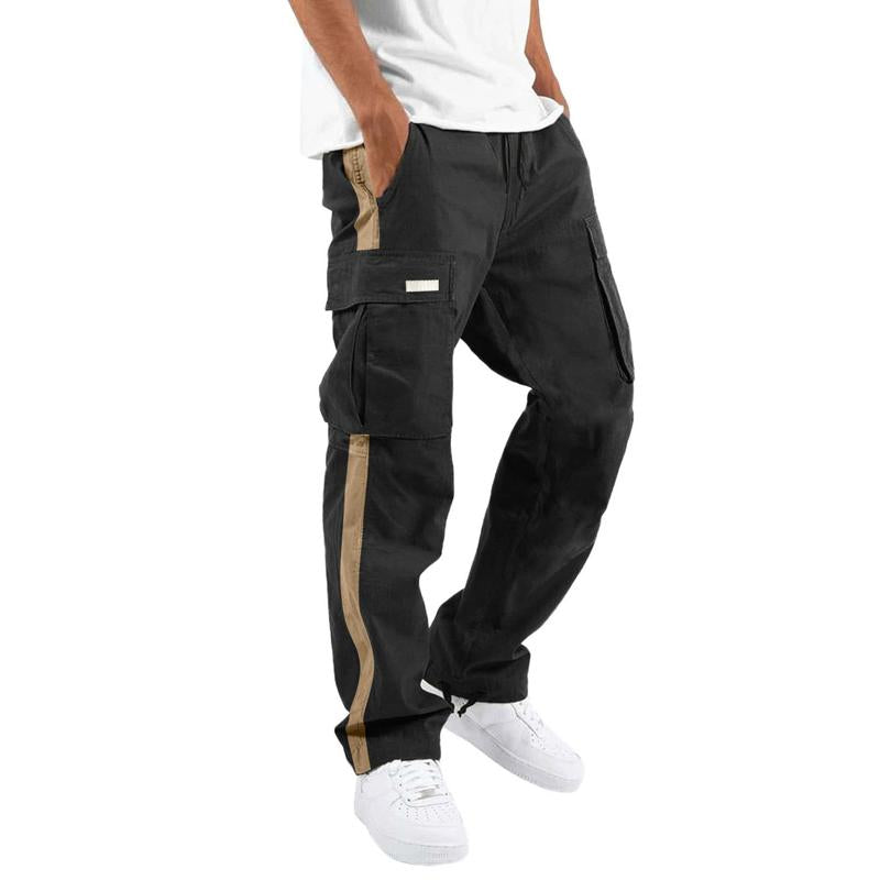 Men's Drawstring Drawstring Pocket Color Block Trousers 9261763363000