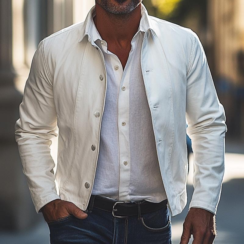 Men's Casual Lapel Single Breasted Jacket 9879658528952