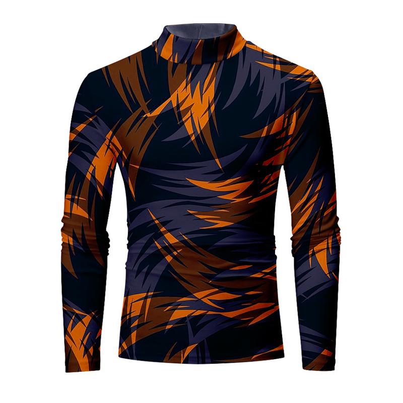 Men's Printed Crew Neck Long Sleeve T-Shirt 9261141262520