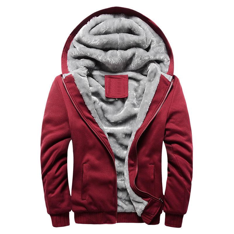 Men's Casual Fleece Hooded Jacket 9266613616824